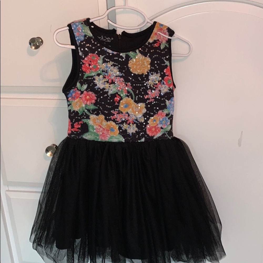 Sequence, floral, semi-formal little girls dress